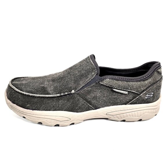 Skechers Relaxed Fit Creston Moseco Slip-On Charcoal Canvas Shoes Men's Size 12 - Picture 7 of 10